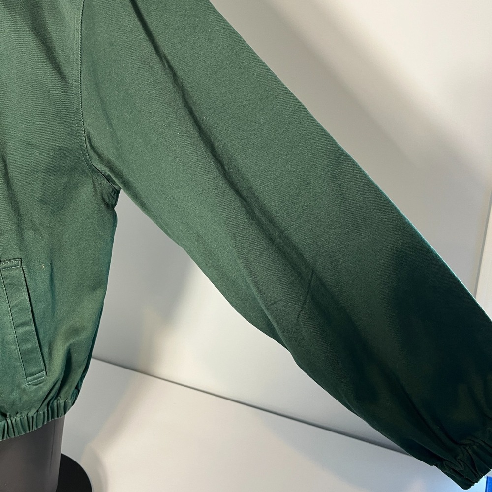 VTG Southwestern Bell Lands End Harrington Jacket Men LargeGreen Lightweight Zip - Picture 4 of 13